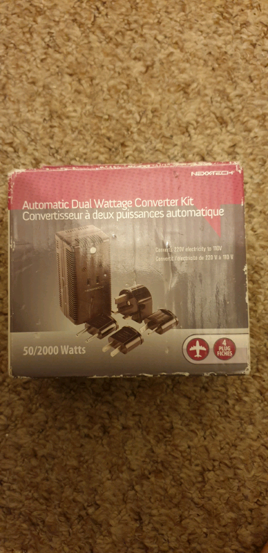 image for Dual Watt Automatic Converter Adapter Set Plug Worldwide Travel kit 22