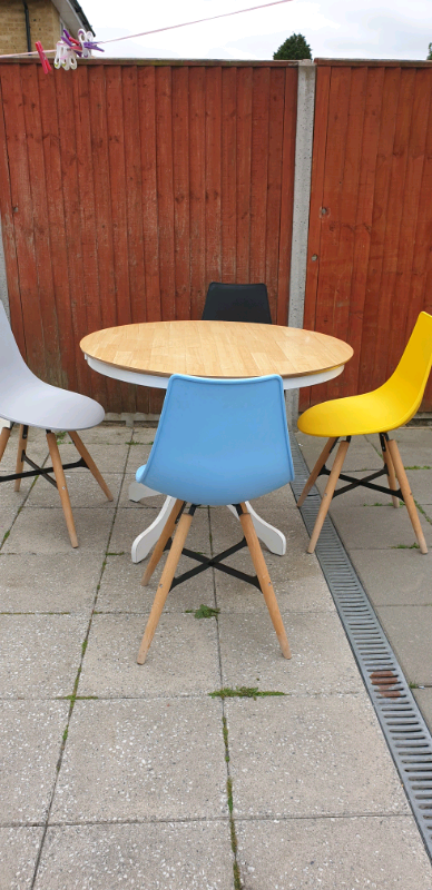 Modern dining table and chairs 