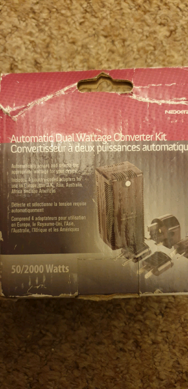 Dual Watt Automatic Converter Adapter Set Plug Worldwide Travel kit 22