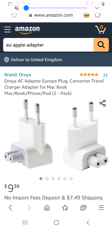 image for GENUINE EU APPLE Adapters Chargers Brand NEW.