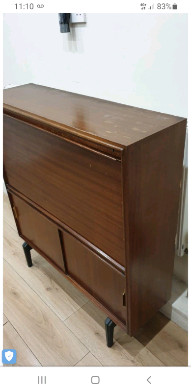 Mid Century Writing bureau Retro desk Mid Century sideboard 