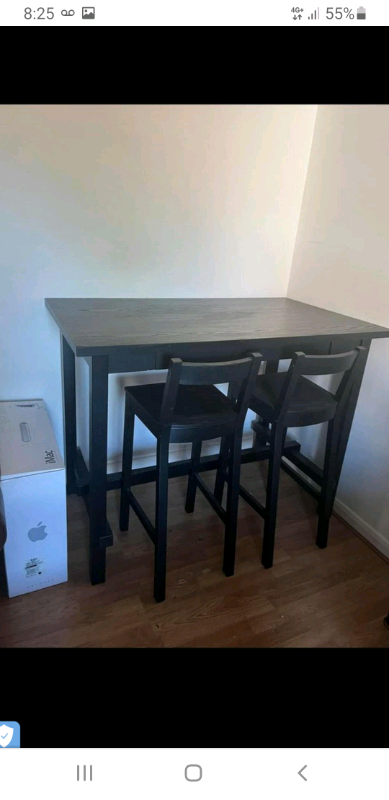 image for Breakfast bar dining table and chairs 