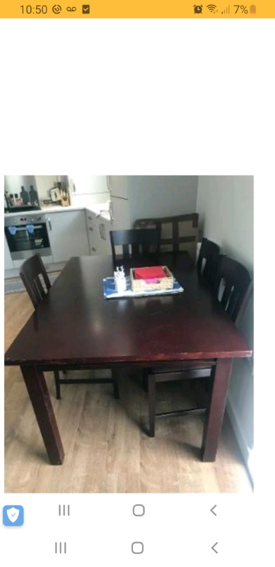 image for designer oak table and chairs 