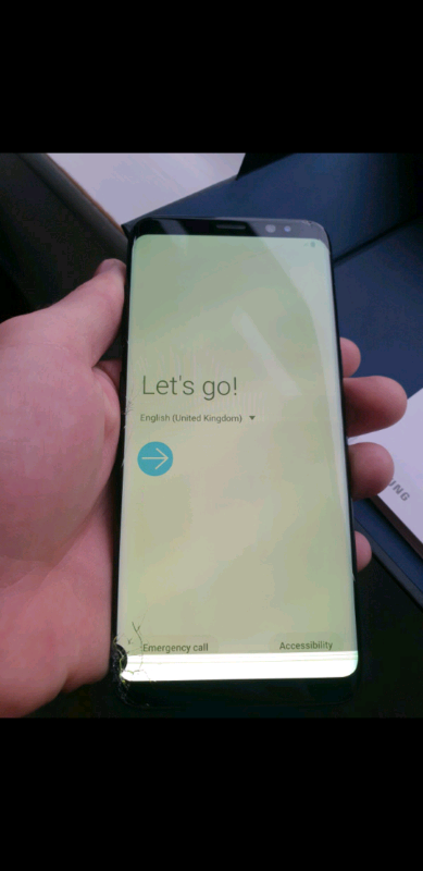 image for Samsung Galaxy S8 64GB SM-G950F Black Cracked Screen
