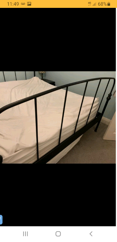 Ikea super king size  cast iron bed frame 