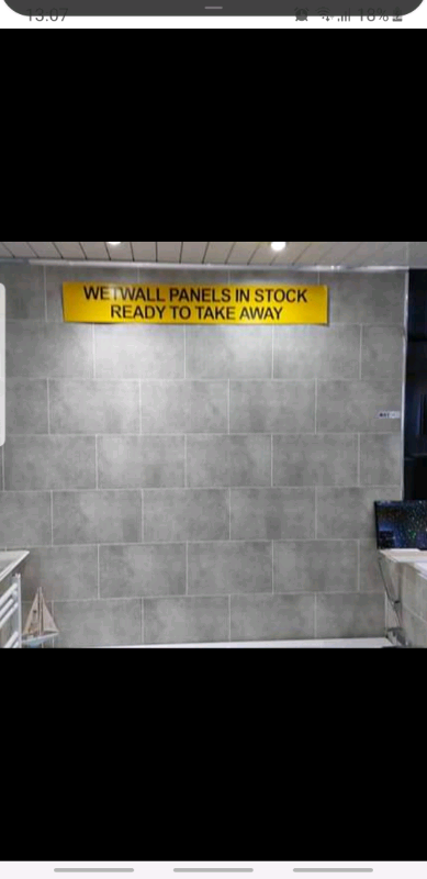 Panels from £6. Also Tile effect wetwall panels from £10 a vat