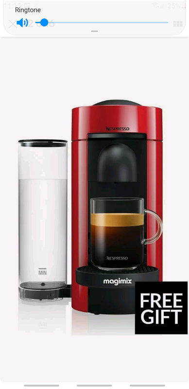 Nespresso Magimix Nespresso Vertuo LE Coffee Machine - Red