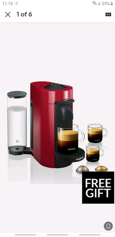 image for Nespresso Magimix Nespresso Vertuo LE Coffee Machine - Red
