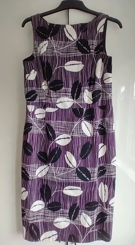 image for Coast purple/black/cream dress