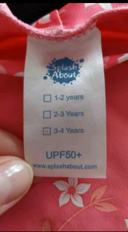 Splash About Jammers and UV rash top 3-4yrs