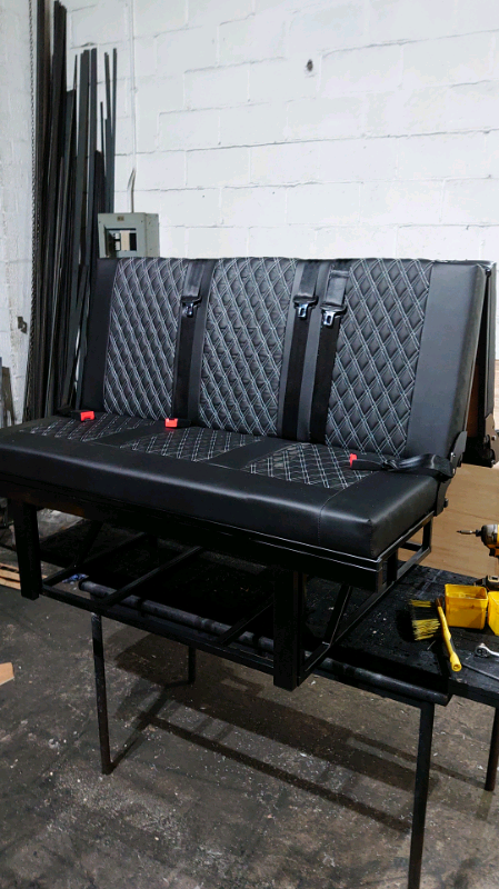 Full 3 Seat Rock And Roll Bed VW T4, T5, T6, Place Vivaro, Transit, Fits most vans.