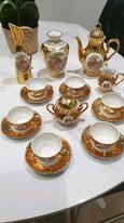 Coffee Porcelain gold plated 2 sets