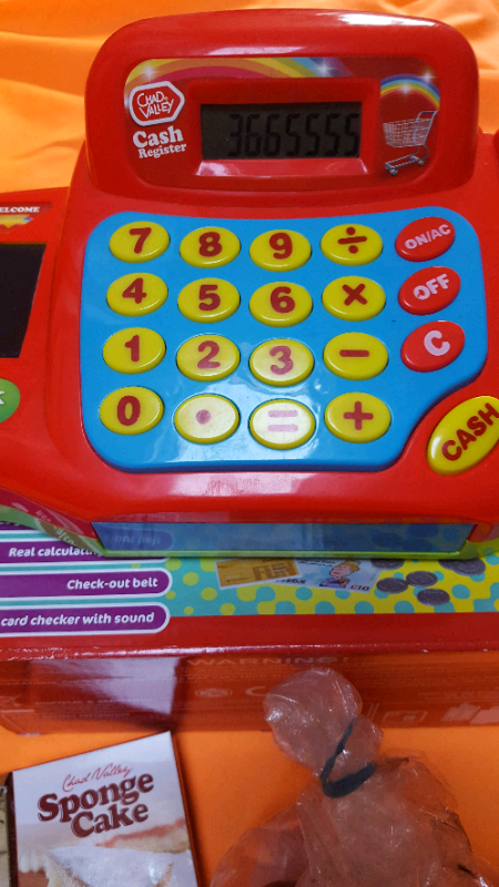 Chad Valley Supermarket Cash Register with groceries etc.l