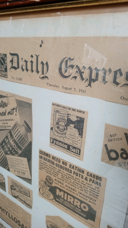 Pair of Newspaper Collage Pictures