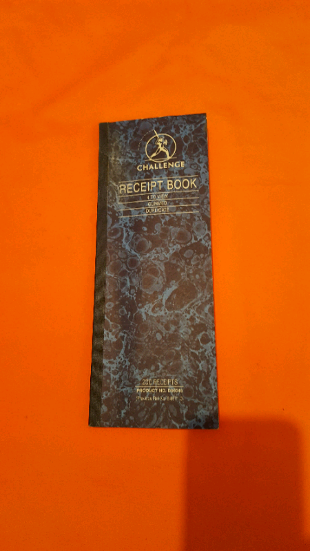 image for Receipt book 200 duplicate gummed sets (brand new).