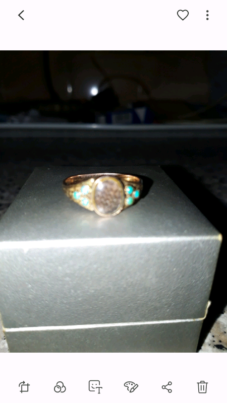 Rare to find gold Georgian mourning ring 