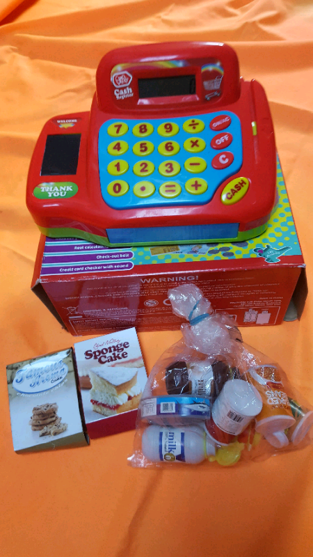 image for Chad Valley Supermarket Cash Register with groceries etc.l