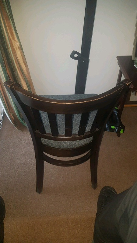 2 x solid wood chairs well made
