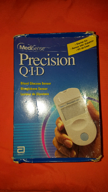 Medisense Precision blood glucose monitor.