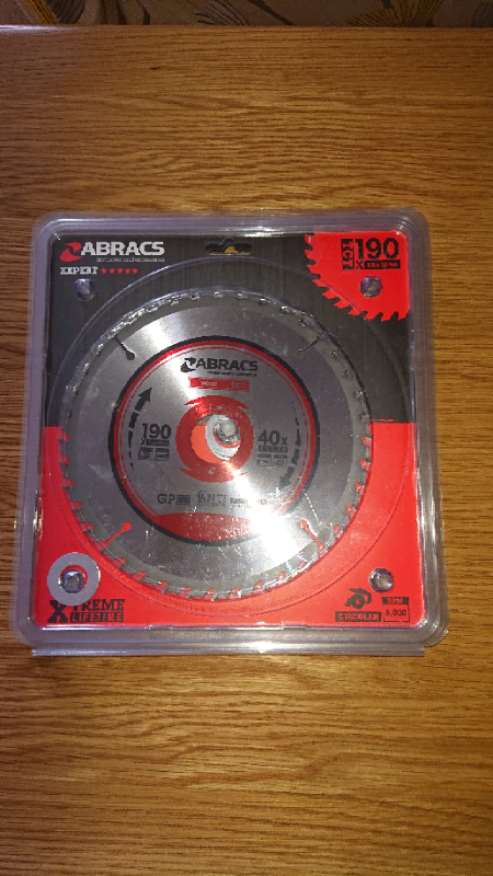 image for ABRACS TCT190/40 CIRCULAR SAW BLADE 190MM X 30MM X 40T