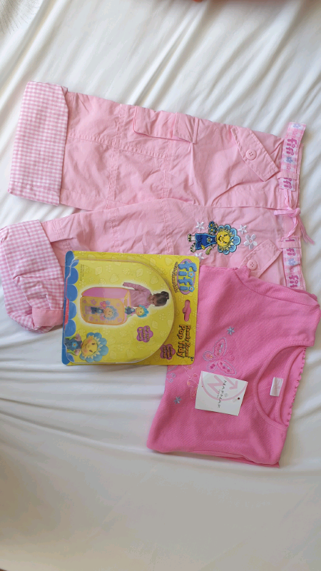 image for Fifi trouser, pink top and pop up tidy