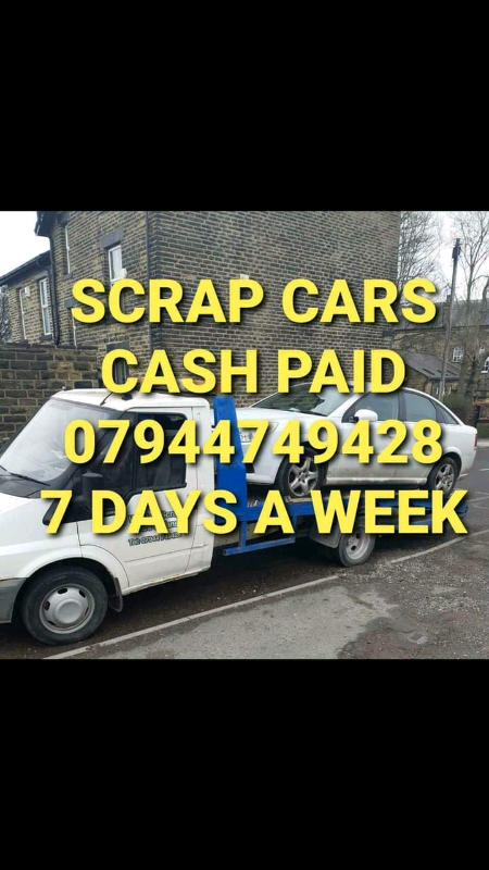 CASH PAID FOR SCRAP CARS TELEPHONE 07944749428