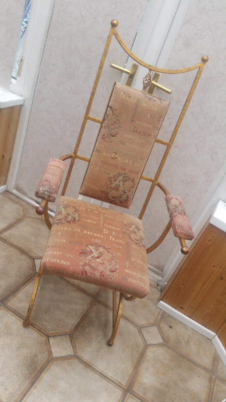 Iron work chair quite heavy 