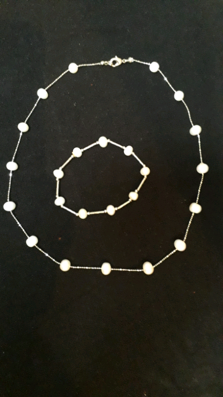 image for Necklace and bracelet - Pearl - fashion jewellery 