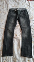 M&s black boys jeans, 7-8 years