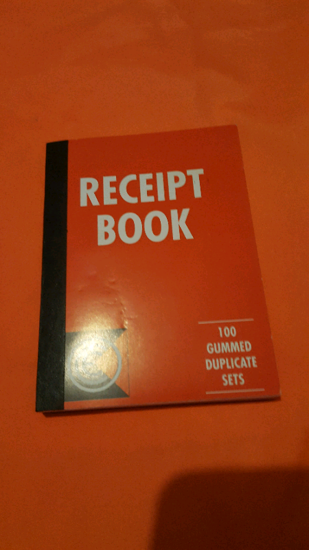 image for Receipt book 100 duplicate gummed sets (brand new). 