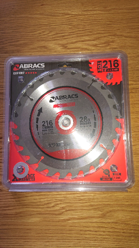 image for ABRACS TCT216/28 SAW BLADE 216MM X 30MM X 28T