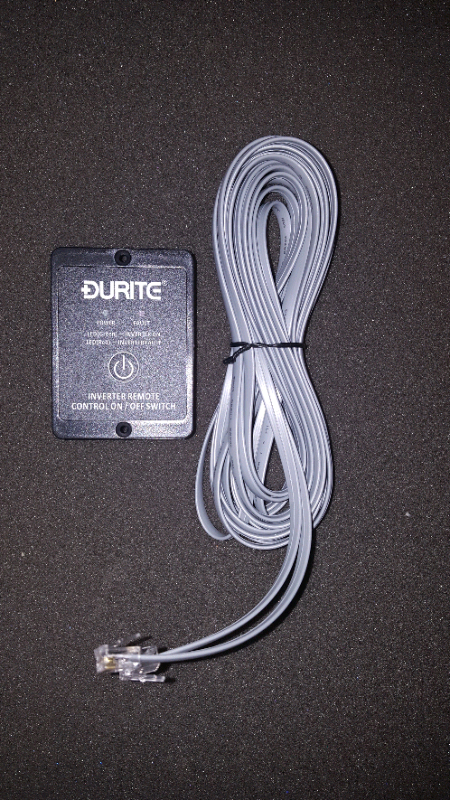 DURITE INVERTER CONTROL PANEL REMOTE SWITCH & CABLE (BRAND NEW)