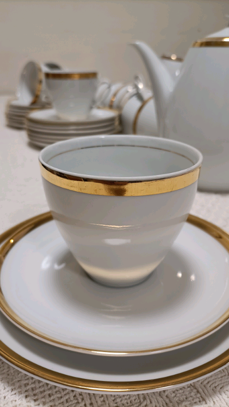 Beautiful Bohemia Brigitta coffee / tea set 