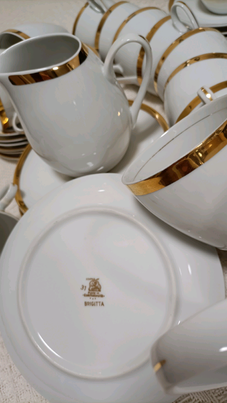 Beautiful Bohemia Brigitta coffee / tea set 
