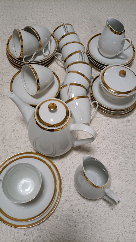Beautiful Bohemia Brigitta coffee / tea set 