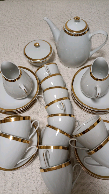 Beautiful Bohemia Brigitta coffee / tea set 