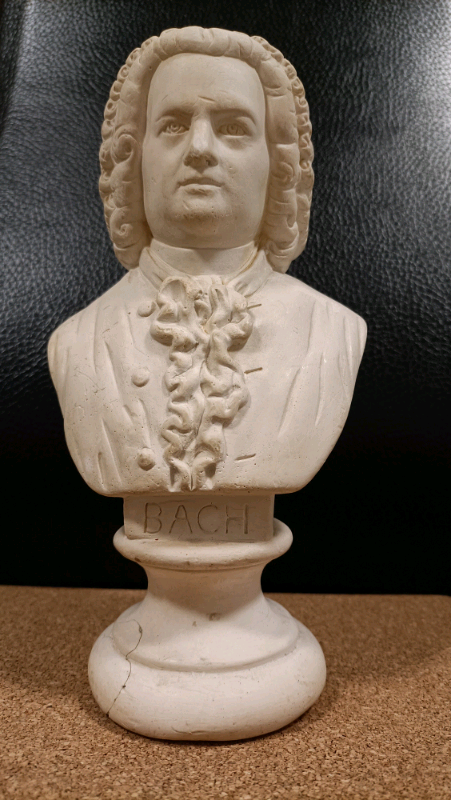 Antique Bust Sculpture of Johann Sebastian Bach - The German Musician 
