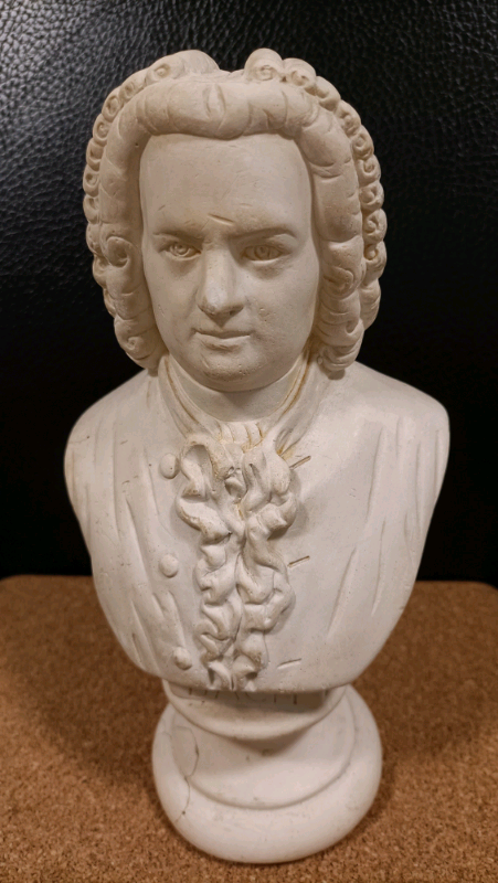 Antique Bust Sculpture of Johann Sebastian Bach - The German Musician 