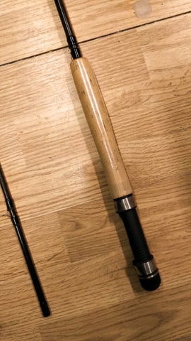Fly fishing rod new 9ft 6 two section carbon rod new with sleeve