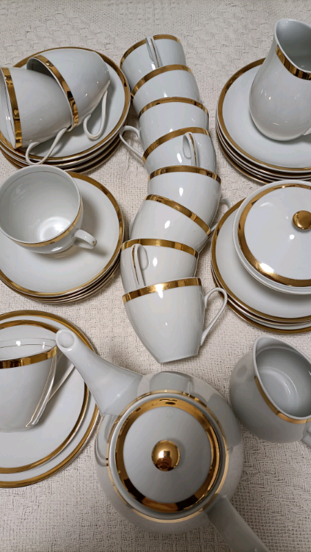 Beautiful Bohemia Brigitta coffee / tea set 