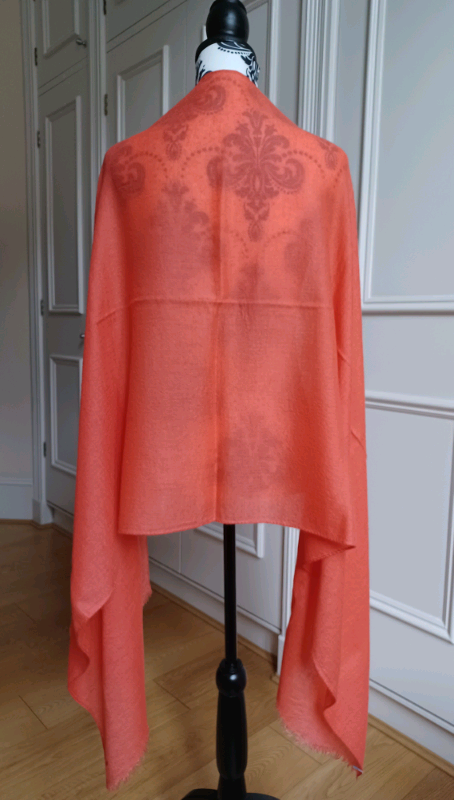 Orange cashmere Malo scarf
