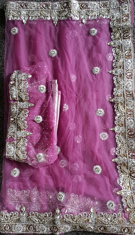 image for Diamond Big Bordered Net Saree
