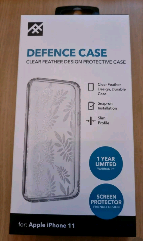 Groov-e iPhone 11  Clear feather design protective case