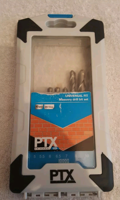 PTX 10 piece masonry drill bit set