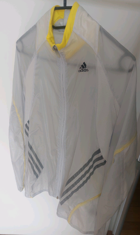 Adidas Adizero Lightweight Packable Windbreaker light blue/grey yellow