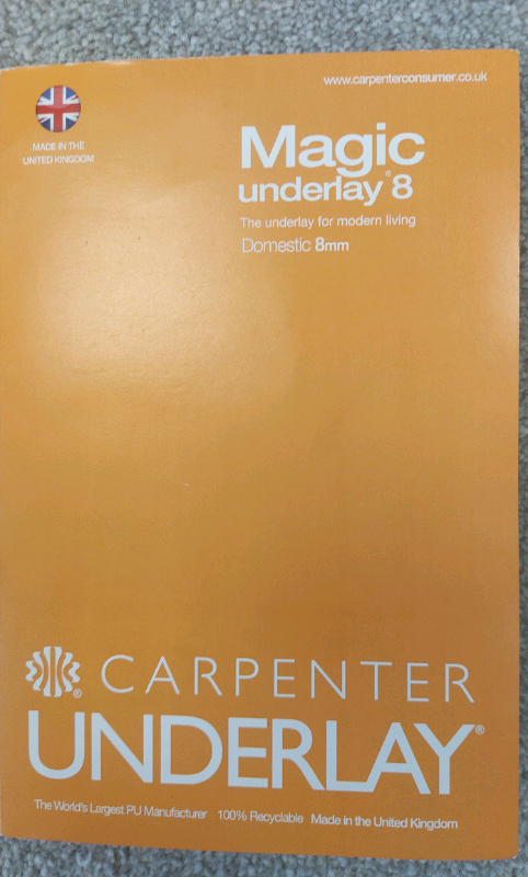 8mm Carpet Underlay £35 10mm underlay £45 94 Yarm Lane Flooring TS18 1