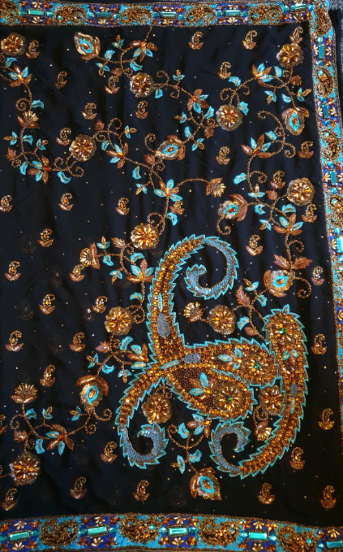 Stunning Heavy Black Saree