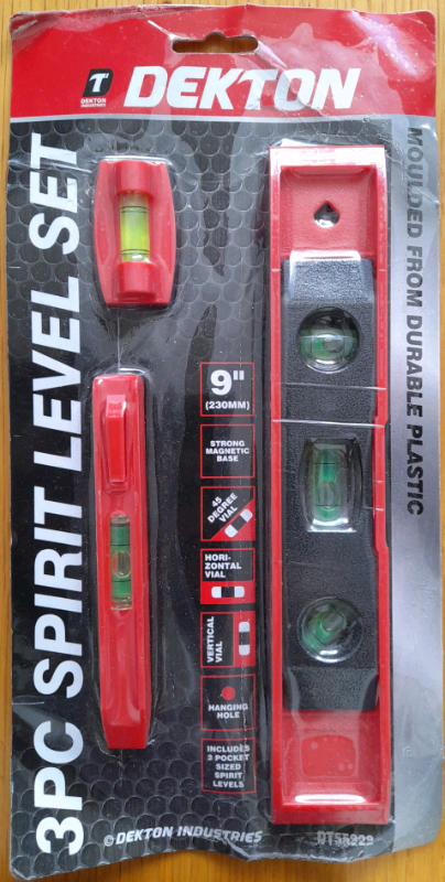image for 3pc spirit level set
