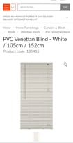 White venetian blinds