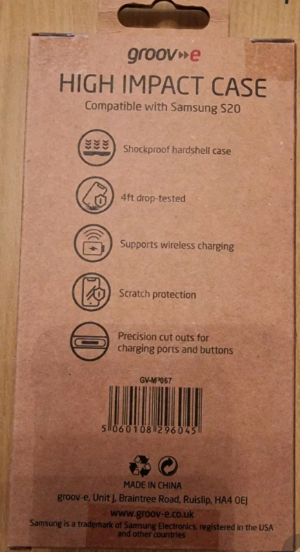 groov-e high impact case samsung s20 4ft drop tested